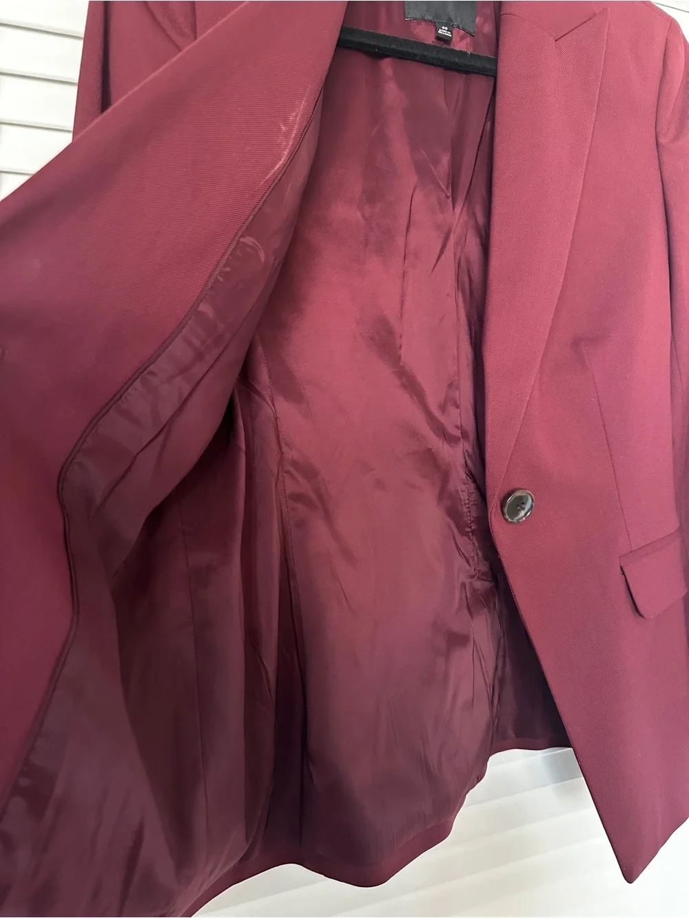 Madewell Women's Burgundy Single-Button Blazer Size 00 - Picture 5 of 14